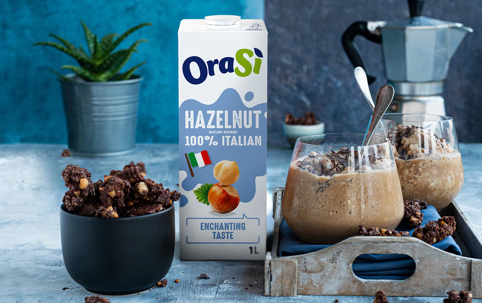Recipe – Iced latte and hazelnut crumble