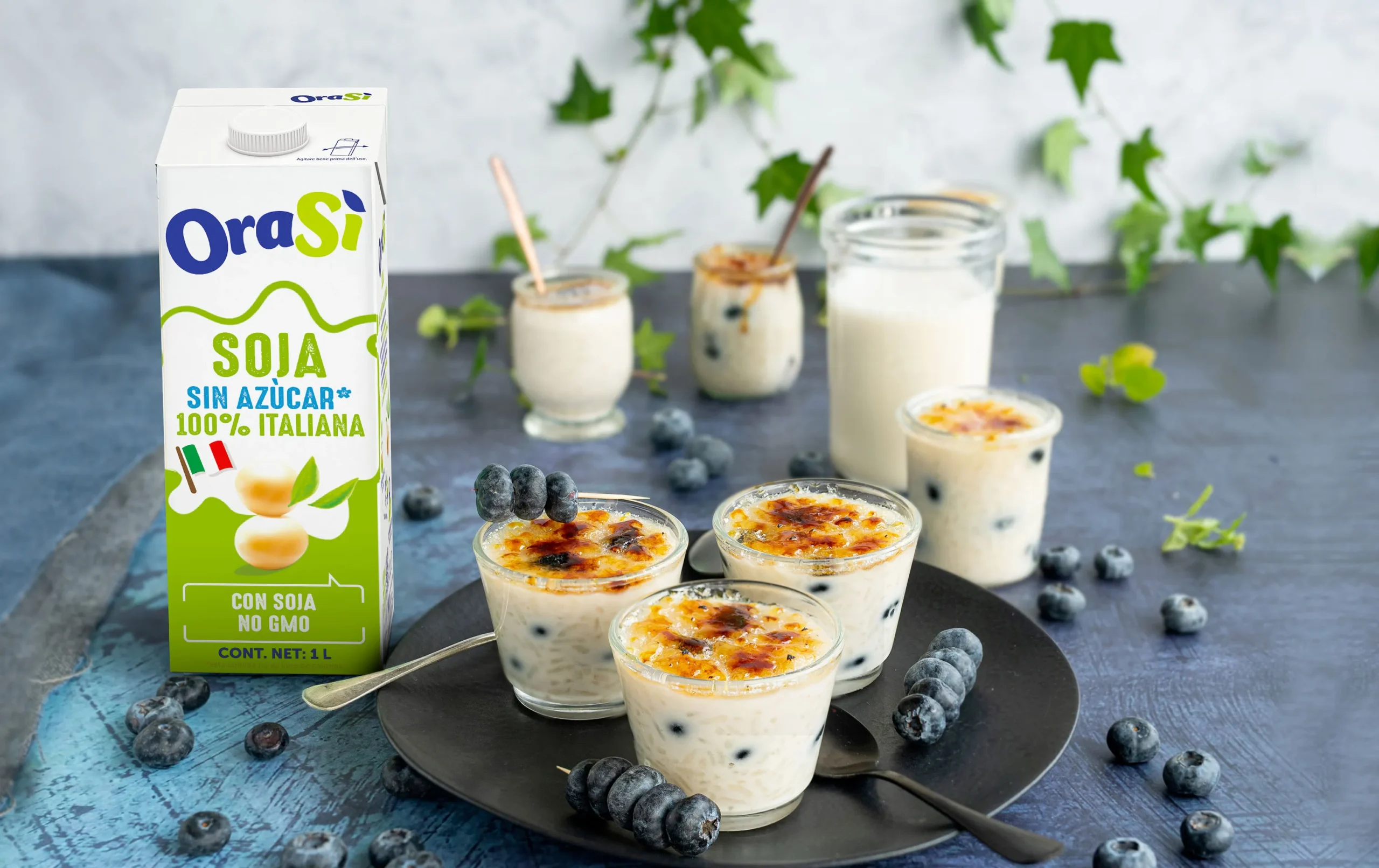Receta – Arroz caramelizado con leche y arándanos