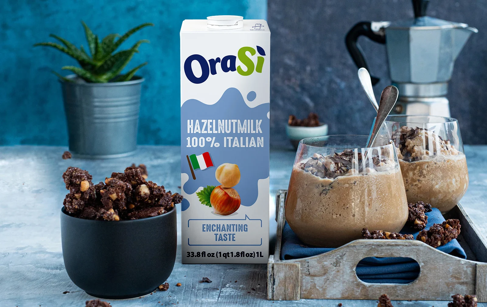 Recipe – Iced latte and hazelnut crumble