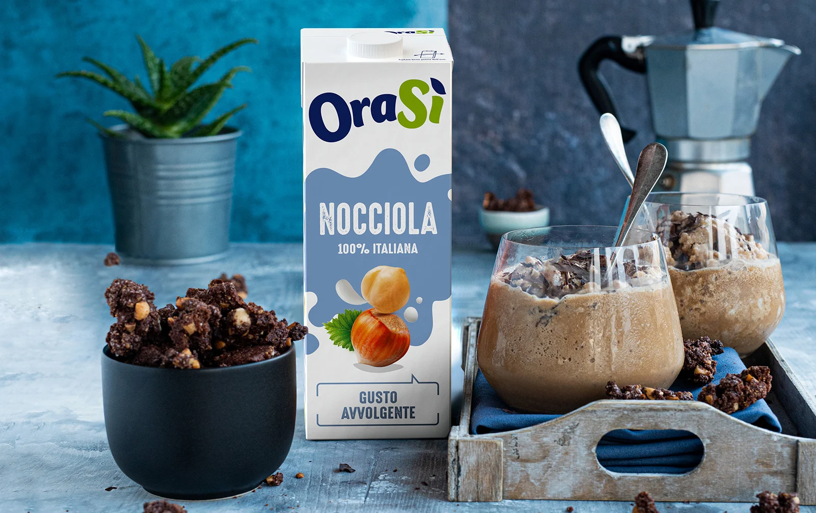 Ricetta – Caffelatte ghiacciato e crumble alle nocciole