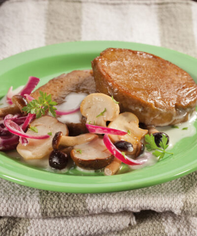 Scaloppine di seitan ai funghi