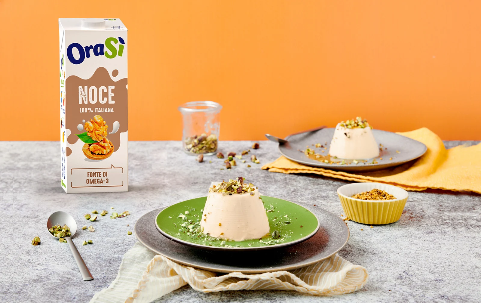 Ricetta – Panna cotta con bevanda di noce