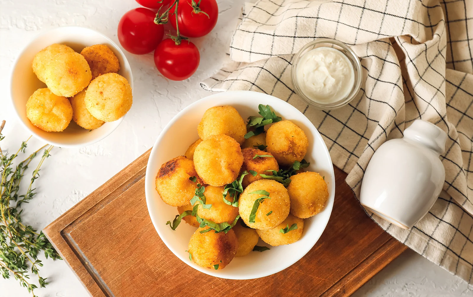 Polpette di baccalà e prezzemolo