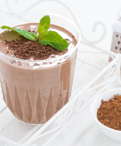 Smoothie pere e cioccolato