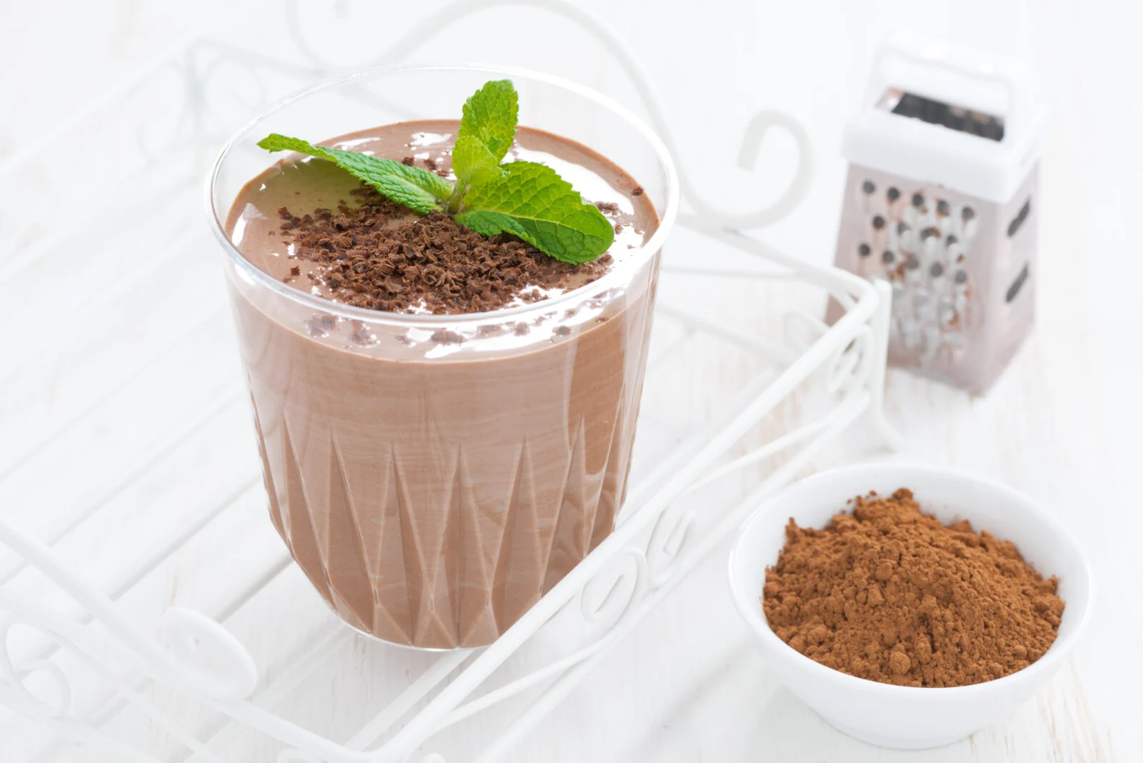 Smoothie pere e cioccolato