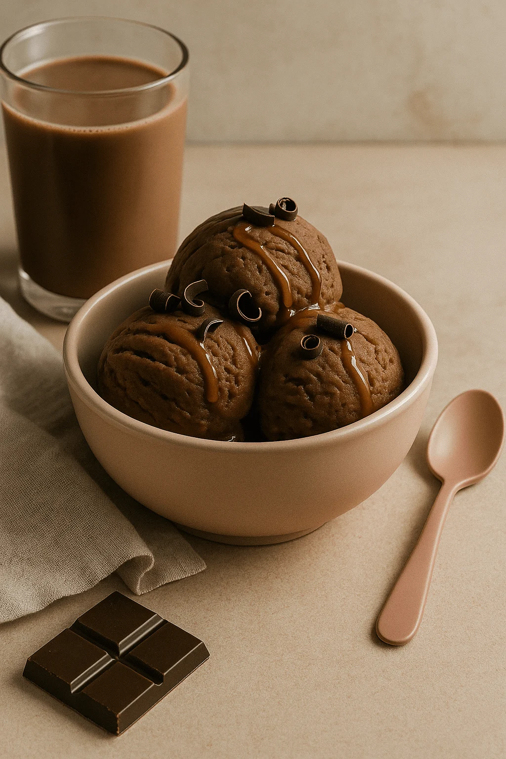 Gelato al cioccolato fondente senza latte